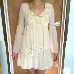 Cream babydoll dress